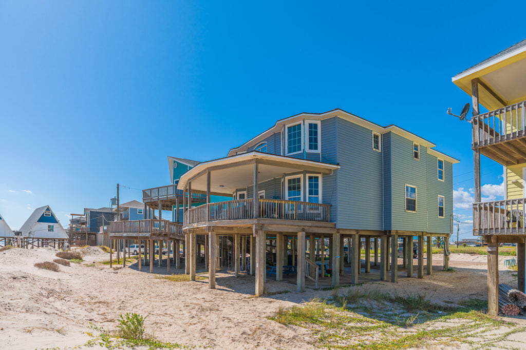 exterior of Starfish Swim-up - Pedestrian beach house vacation rental in surfside beach texas