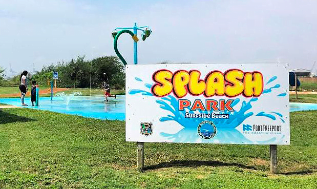 Splash pad park in Surfside Beach Texas