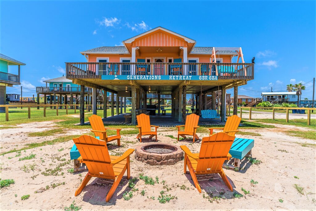 exterior picture of Generations Retreat, a beach house vacation rental in Surfside beach texas