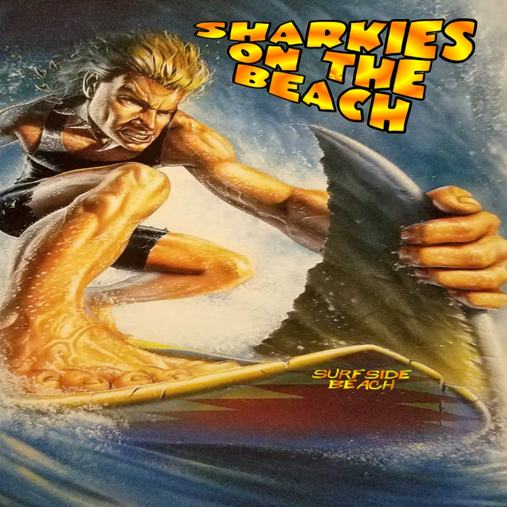 surfside beach restaurants - sharkies on the beach logo