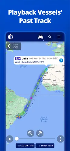 Marine Traffic app screenshot - track Surfside Beach TX ships, destinations, and cargo.  Freeport Texas