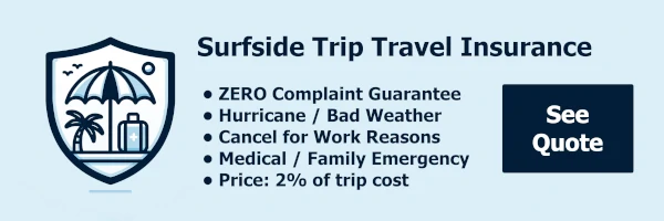 surfside beach travel insurance- see quote